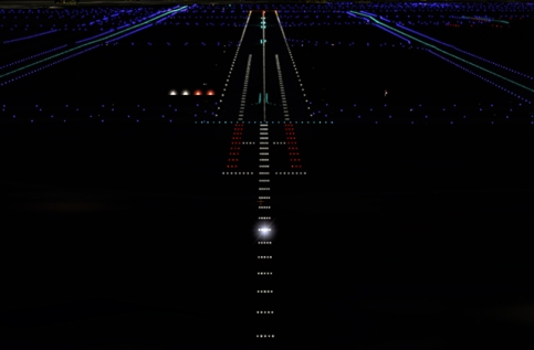     Picture of ALSF (to a pilot, the white ball of light will move towards the runway) [http://www.flyplatinum.com/blog/?p=492]