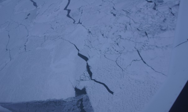 Pacific Ocean out past Unalakleet. These ice patterns are so strange!!!!!! Why does it look like the edge of a stamp?